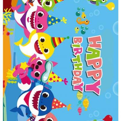 Baby Shark A4 Sheet Cake Toppers Wafer Paper..