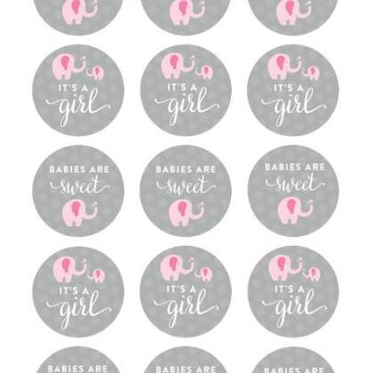 Baby Girl Baby Shower Cupcake Toppers Wafer Paper..