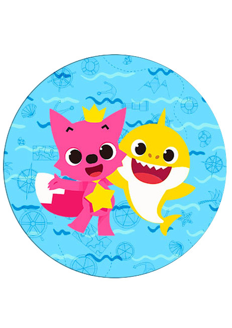 Baby Shark 7.5" Cake Toppers Wafer Paper Edible Multiple Designs Personalize