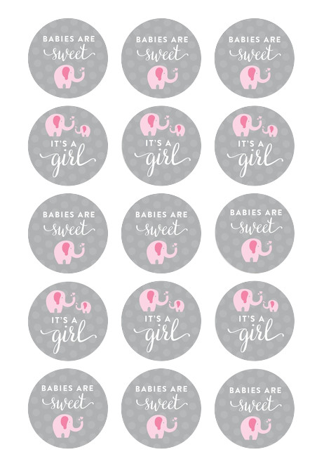 BABY SHOWER GIRL EDIBLE CUPCAKE/CAKE TOPPER/DECORATION WAFER PAPER/ICING 