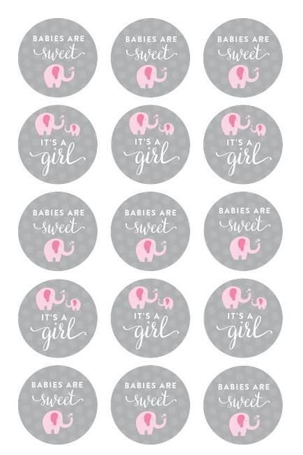 BABY GIRL BABY SHOWER CUPCAKE TOPPERS WAFER PAPER EDIBLE MULTIPLE DESIGNS