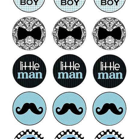 BABY BOY BABY SHOWER CUPCAKE TOPPERS WAFER PAPER EDIBLE MULTIPLE DESIGNS